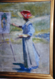 <center>Woman Painting Outdoors</center>