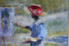 Woman Painting Outdoors