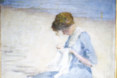 Woman in Blue on the Beach